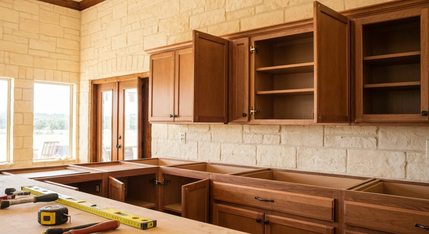 Custom kitchen cabinet installation
