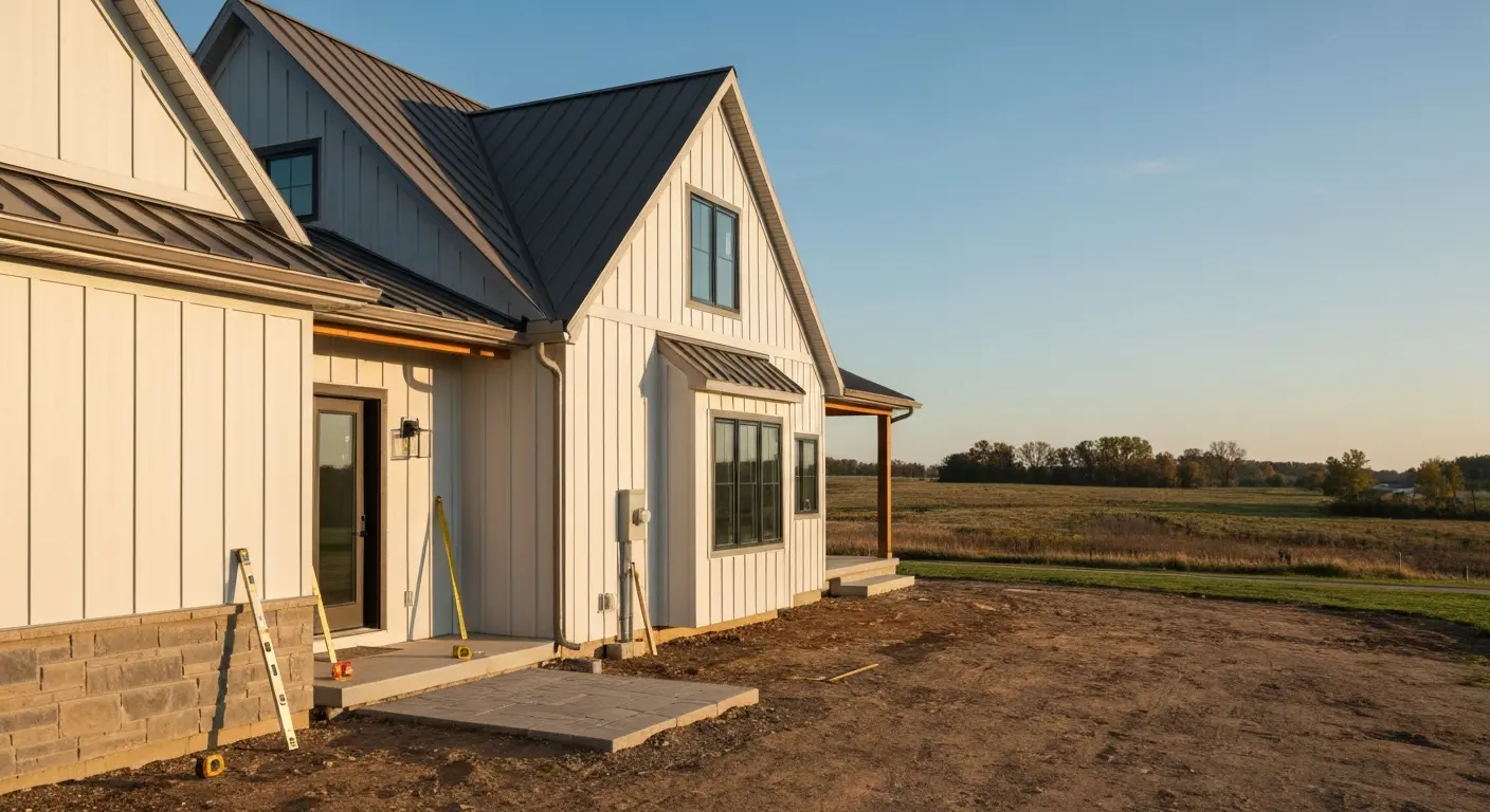 Custom farmhouse build in New Berlin