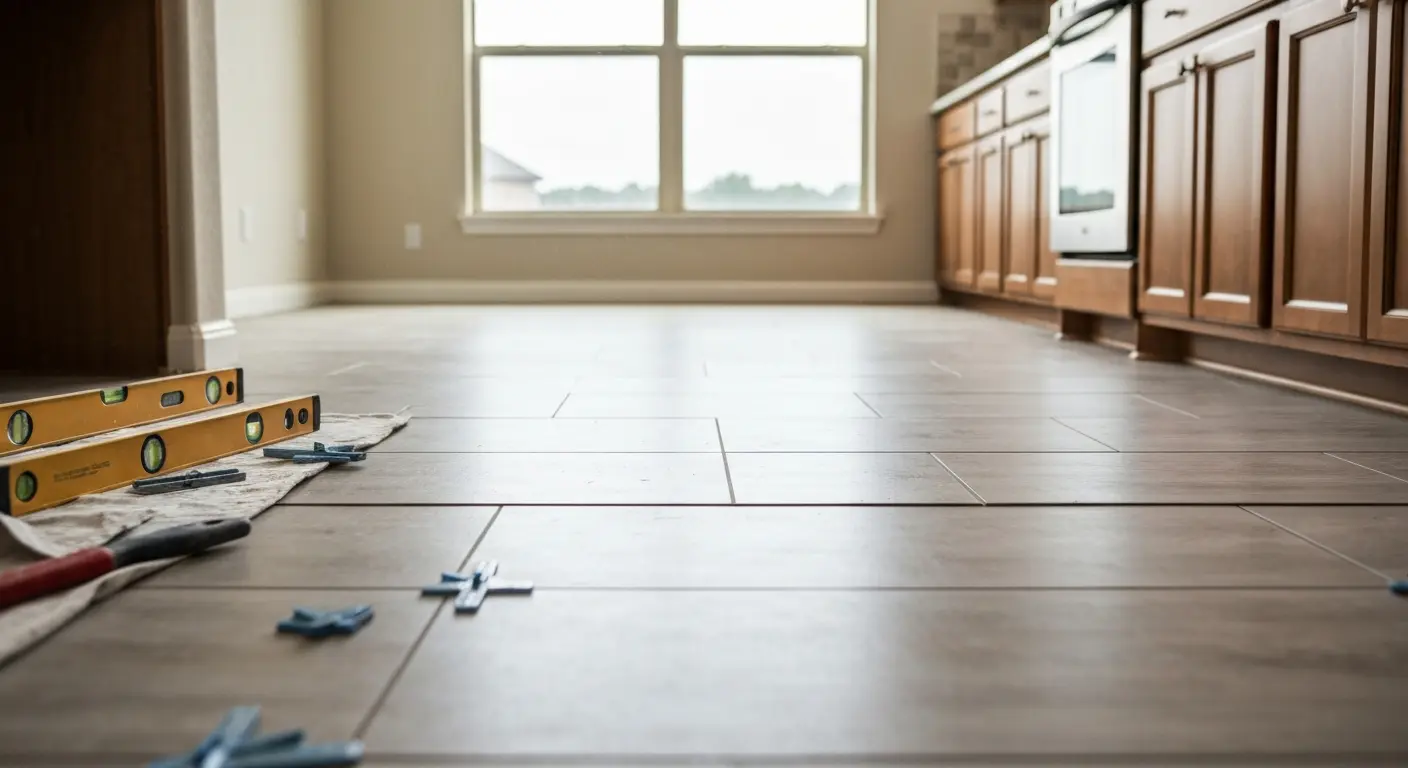 Kitchen flooring installation