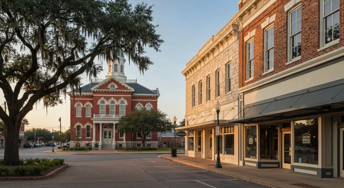 Historic downtown Floresville courthouse area