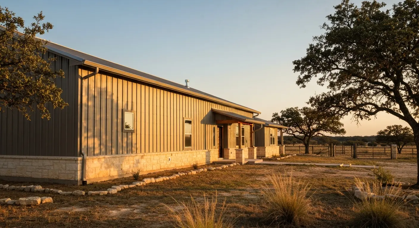 Metal building home in Seguin