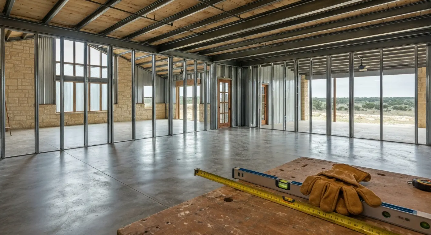 Barndominium and metal building home construction