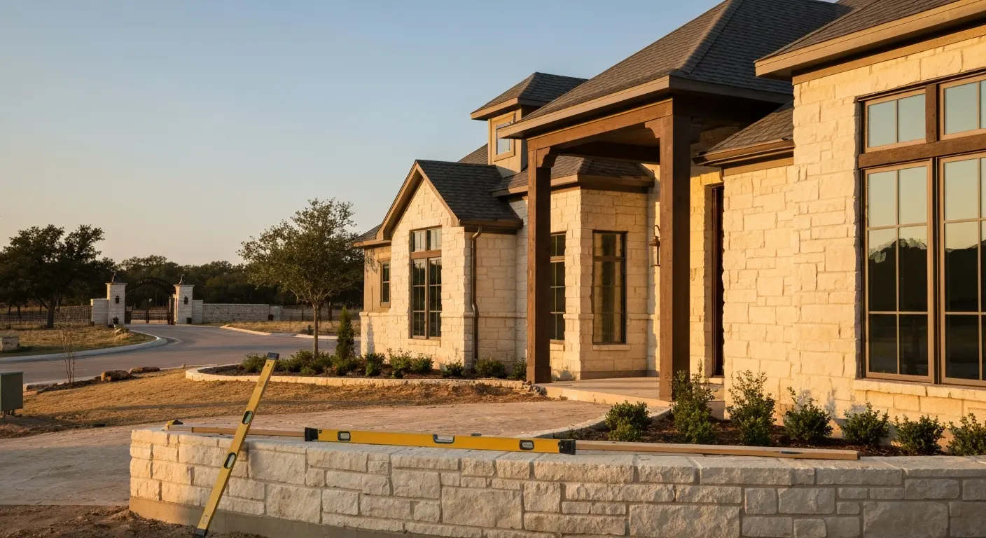 Gated community custom home construction