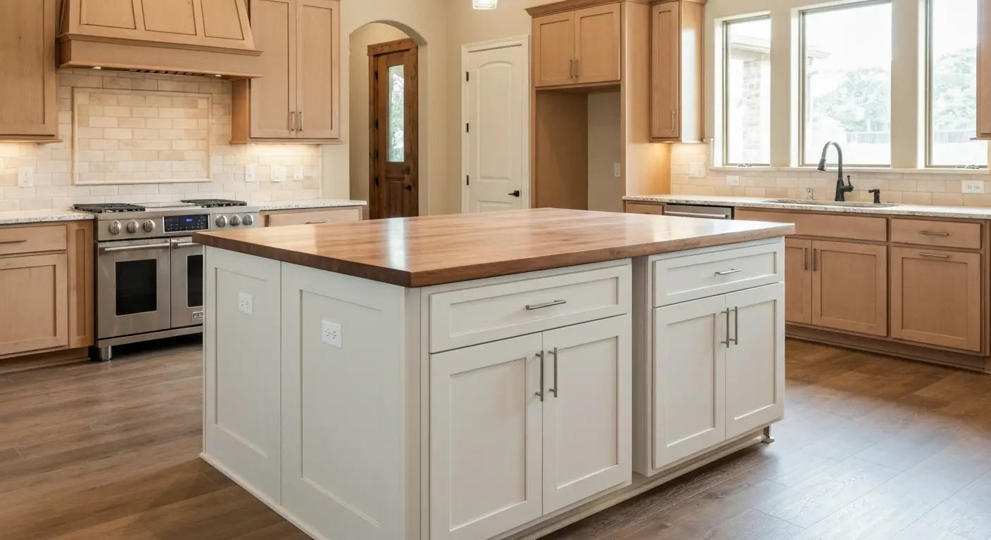 Kitchen island installation