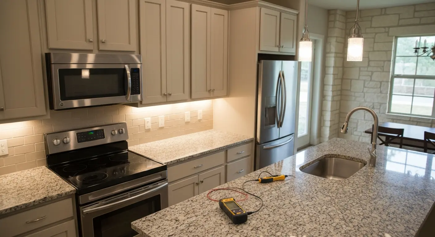 Kitchen lighting installation