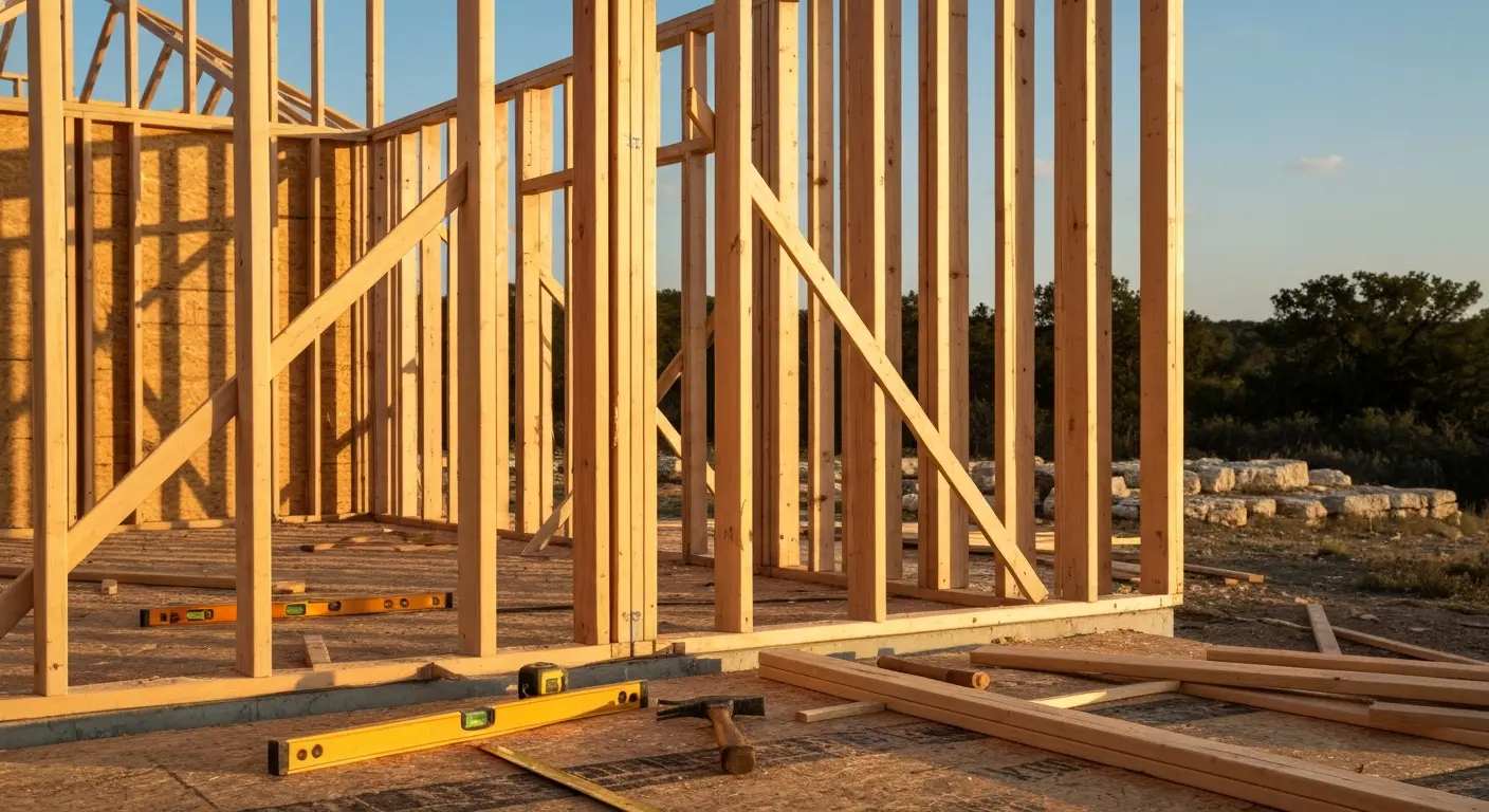 Custom home construction site