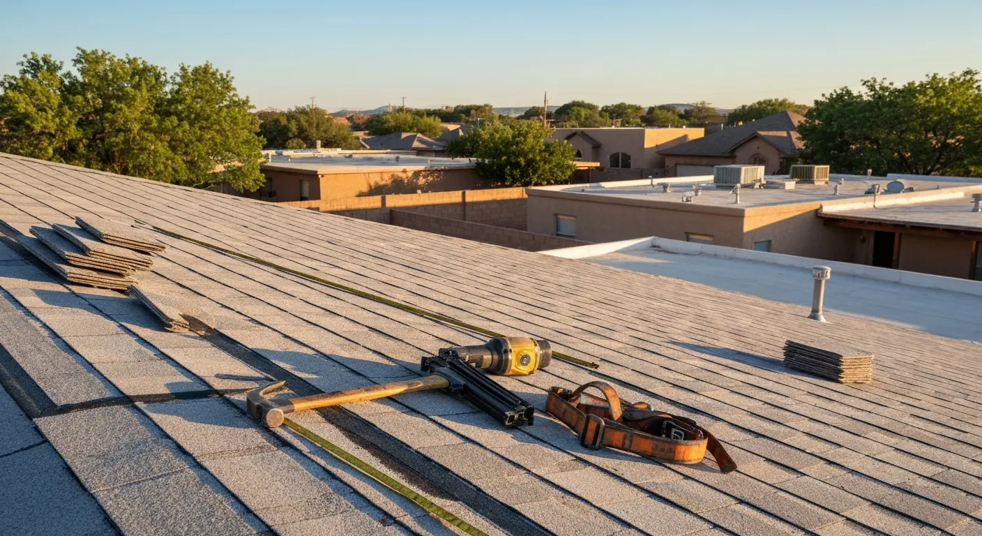 Roof repair work