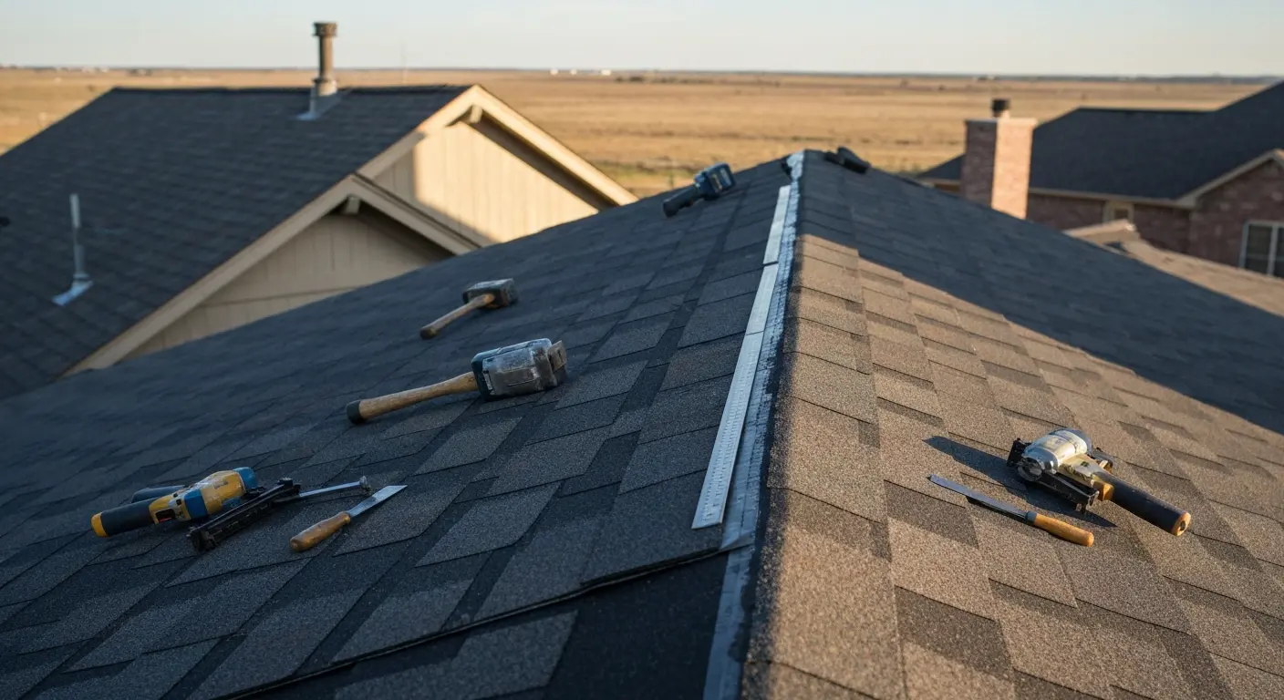 Residential roof repair in Yukon
