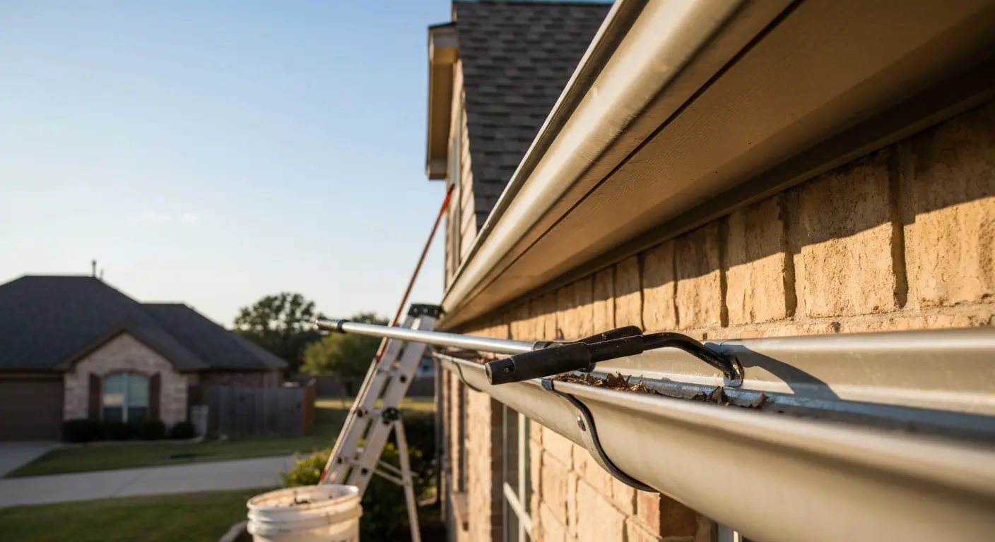 Gutter cleaning and debris removal