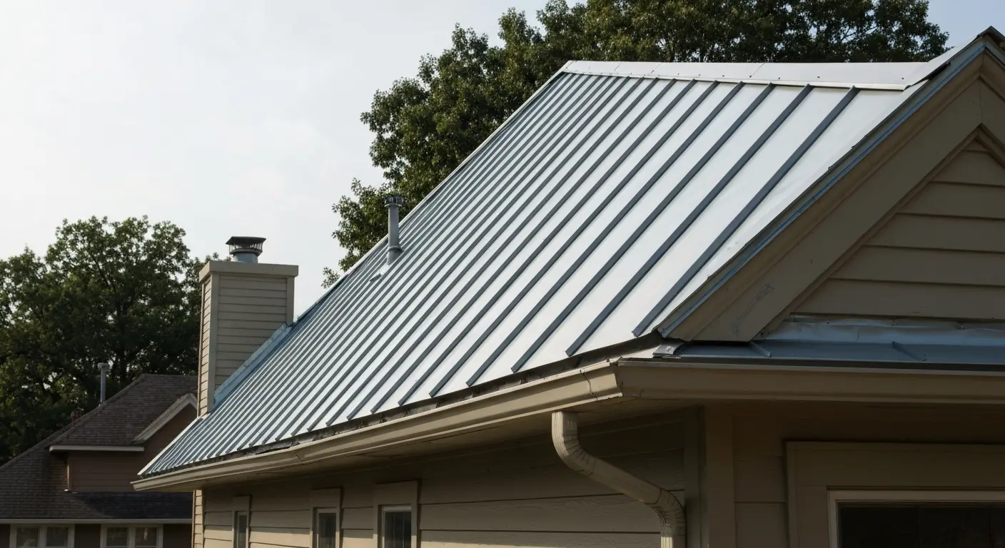 Standing seam metal roof installation