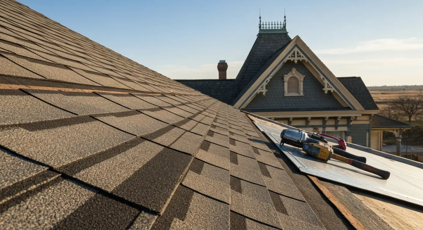 Residential roofing repair in Guthrie