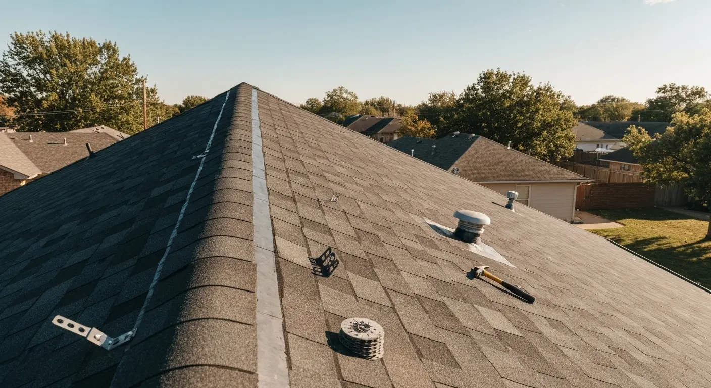 Residential roof installation