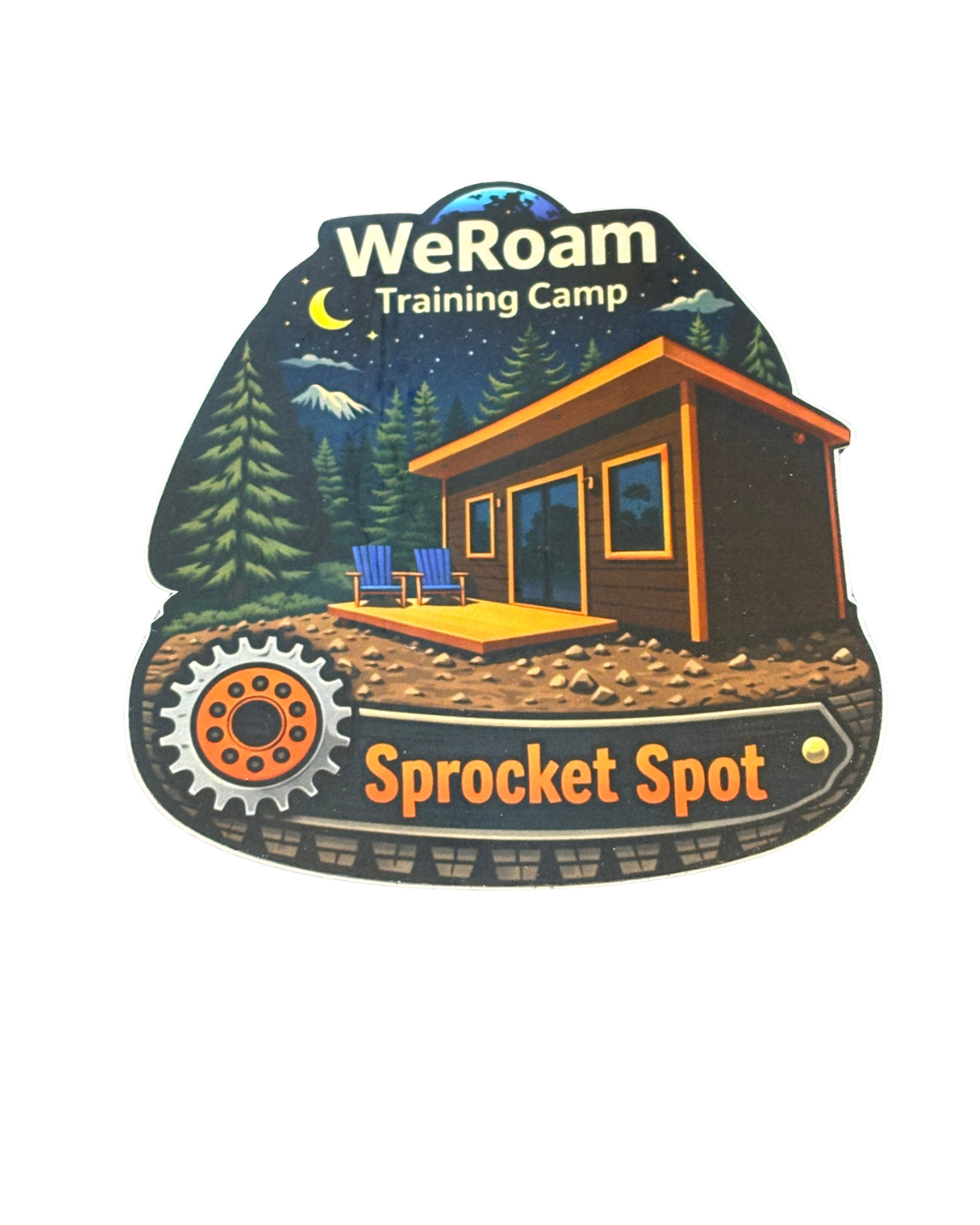 WeRoam Sprocket Spot Cabin Sticker