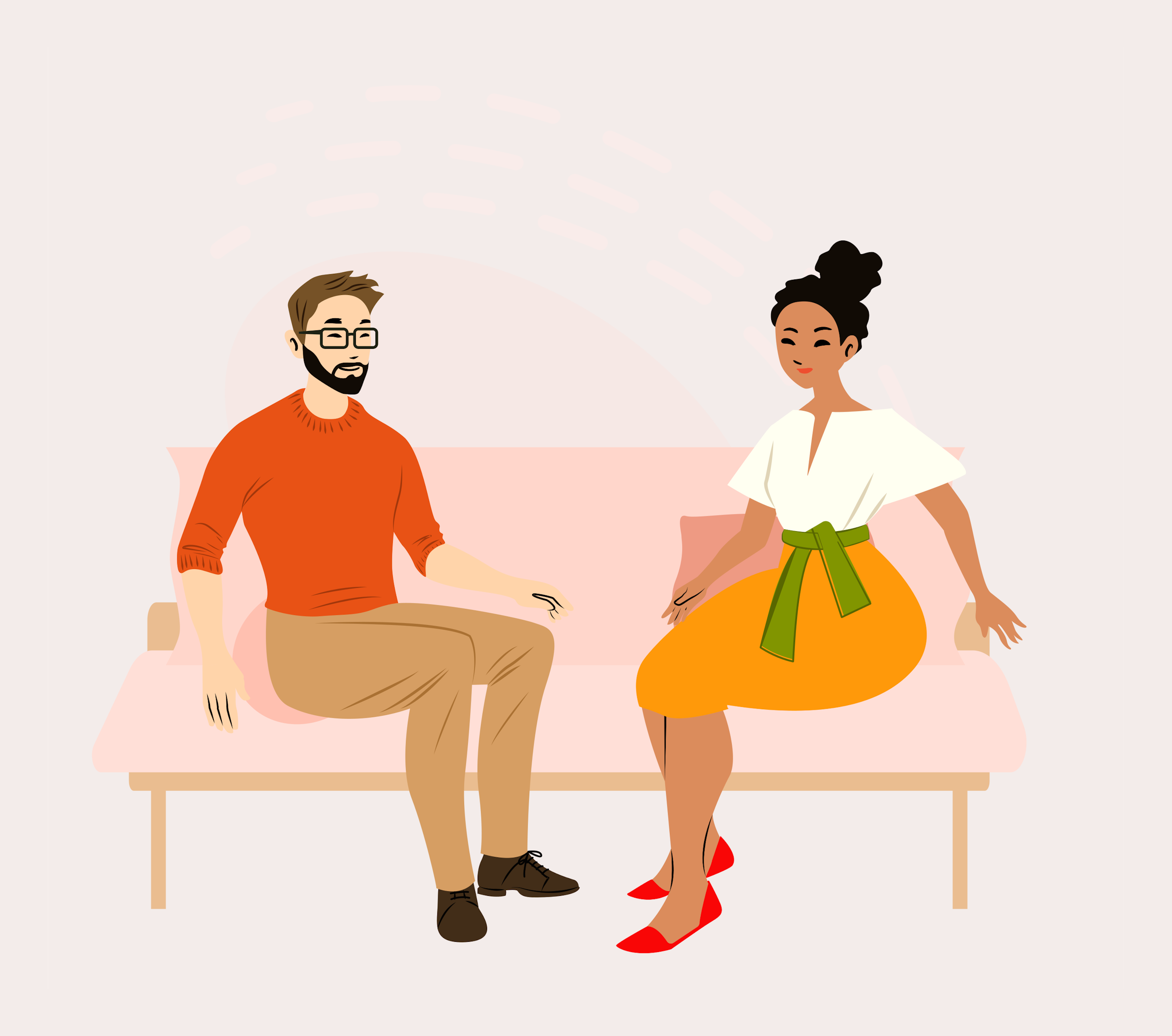 Couple working through relationship challenges together