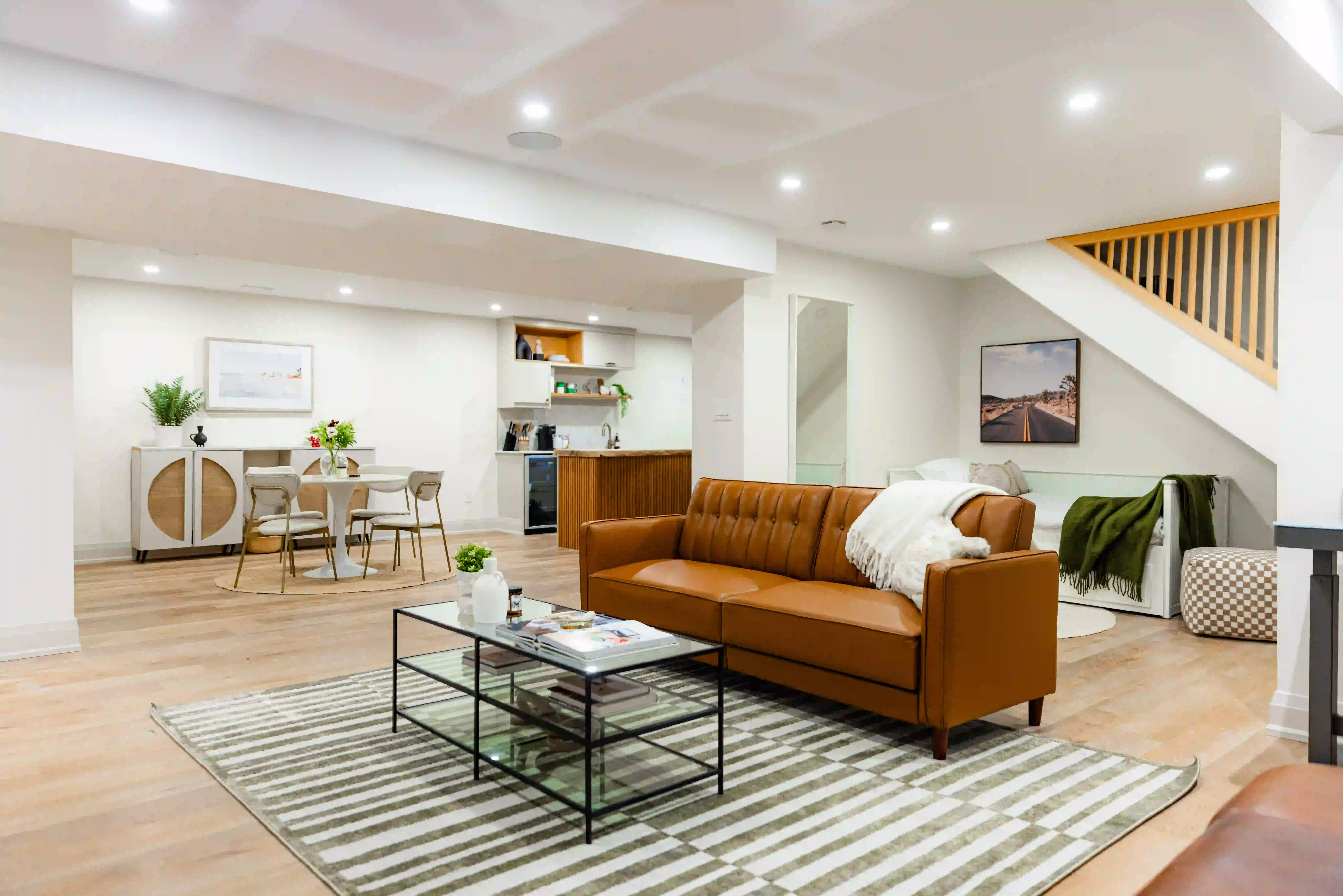 Lower living room lounge at The White House