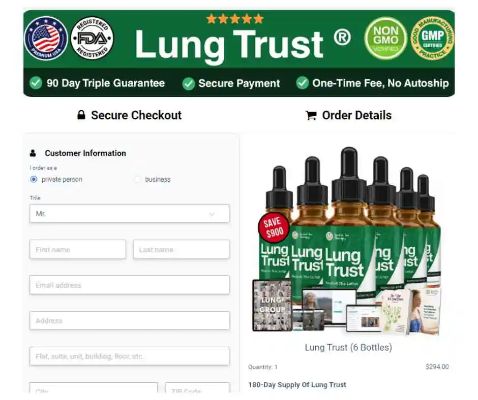 Lung Trust Check Out Page