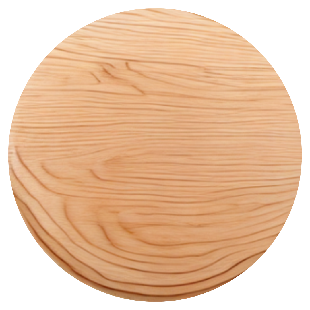 Custom fire sprinkler with light natural wood finish for soft interior accents