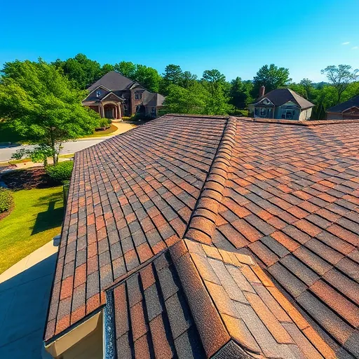 Recently completed asphalt shingle roof in Warrior Alabama with detailed textures, earthy tones, and pristine craftsmanship