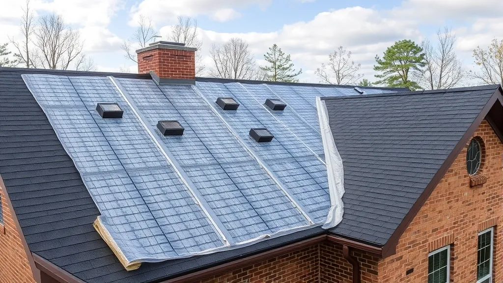 Roof insulation installation project in Trussville AL, showcasing workers installing insulation in a residential home.