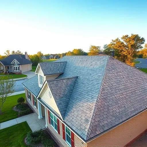 Completed suburban residential roof with durable shingles in Inverness AL, featuring a landscaped yard and neighboring homes