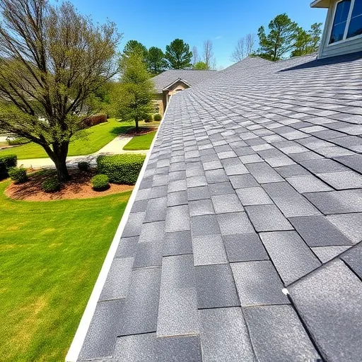 Close-up of a completed slate gray asphalt shingle roof in Gardendale Alabama with precise alignment and clean edges