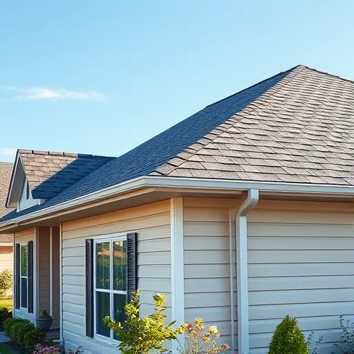 Newly installed asphalt shingle roof in Bessemer Alabama with modern siding landscaping lush greenery daytime scene