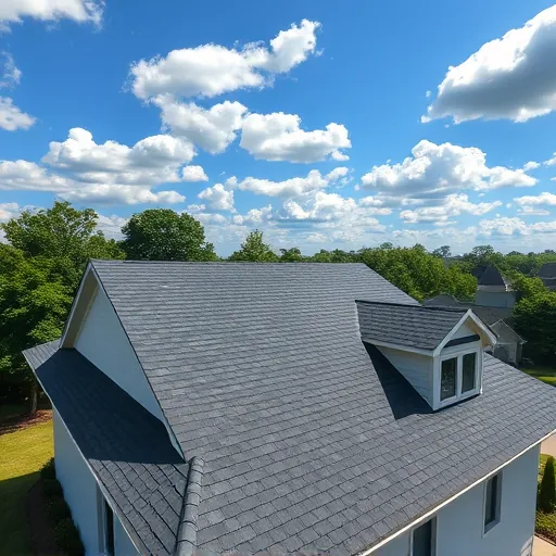 Completed roofing project in Bessemer AL featuring modern asphalt roof with vibrant colors and lush surroundings.