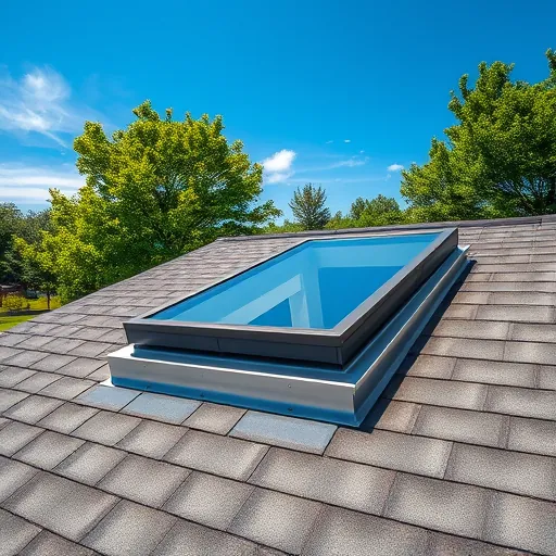 Newly installed skylight flashing on a modern residential roof in Trussville Alabama with detailed craftsmanship and seamless shingles