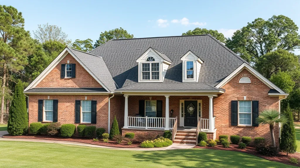 Roofing services showcased in a residential area of Cahaba Heights, AL.