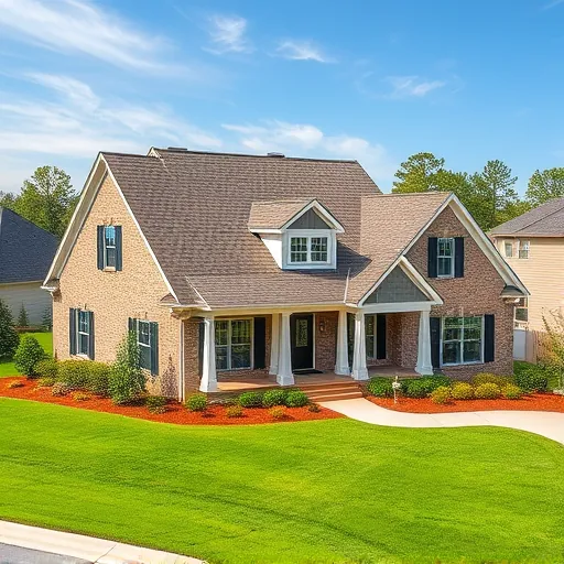 Completed roofing project in Trussville AL showcasing sleek design and craftsmanship on a clear day.