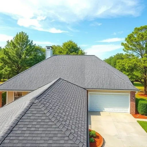 Freshly installed asphalt shingle roof on modern home in Trussville AL with detailed textures, perfect alignment, and bright natural lighting