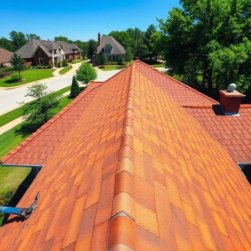 Newly installed residential roof in Vestavia Hills AL with warm earth-tone shingles, neat craftsmanship, and lush suburban background