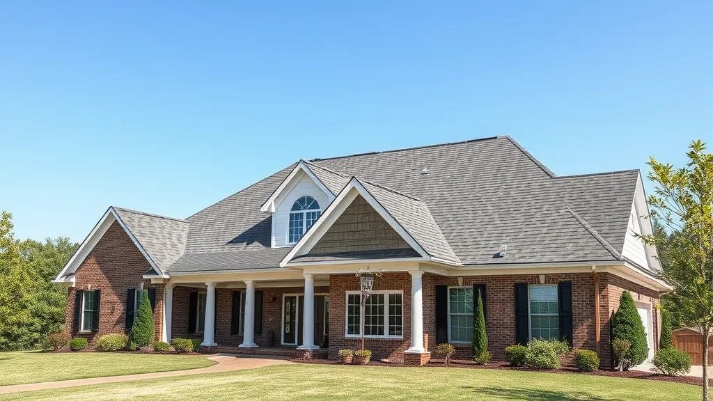 Roofing in Kimberly, AL with workers installing shingles on a residential home.