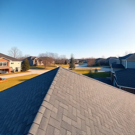 Newly completed asphalt shingle roof in Odenville Alabama with detailed craftsmanship against a suburban neighborhood.