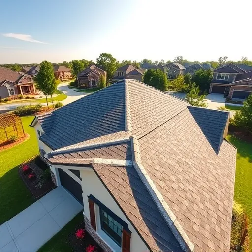 Newly installed durable roofing shingles on a suburban home in Cahaba Heights AL with lush yard and neighborhood background