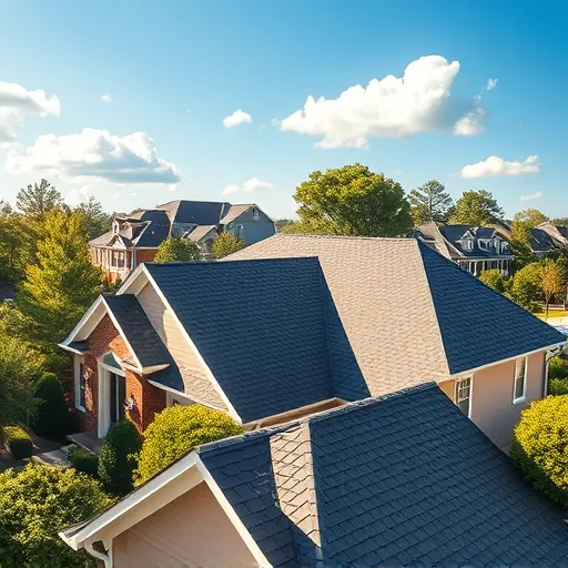 Completed asphalt shingle roof in Mountain Brook, AL glistens in sunlight with lush greenery enhancing the scene.