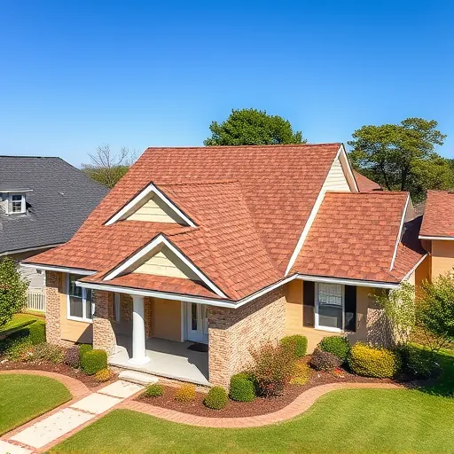 Completed roofing project in Moody AL with vibrant shingles, surrounded by a charming suburban neighborhood.