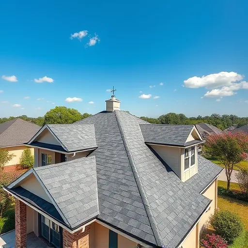 Completed roofing project in Tarrant AL showcasing a modern home with a sleek new roof and vibrant landscaping.