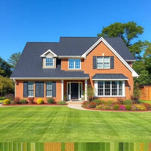 Completed roofing project in Argo, AL showcases a modern home with charcoal shingle roof and manicured lawn.