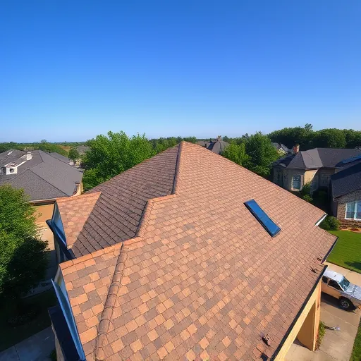 Freshly completed residential roof in Trussville AL, showcasing quality asphalt shingles and a picturesque neighborhood setting.