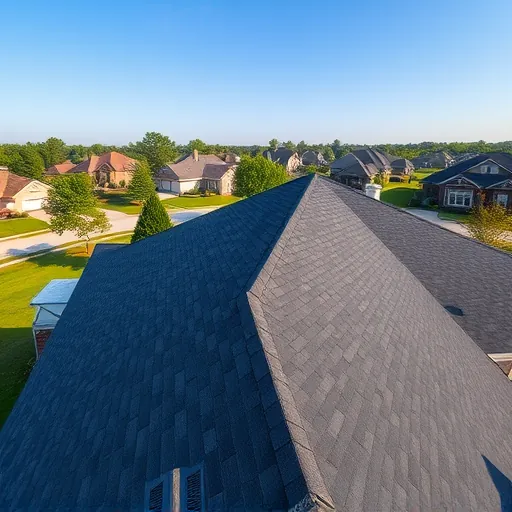 Newly installed dark asphalt shingle roof in Tarrant Alabama with precise craftsmanship and lush neighborhood background