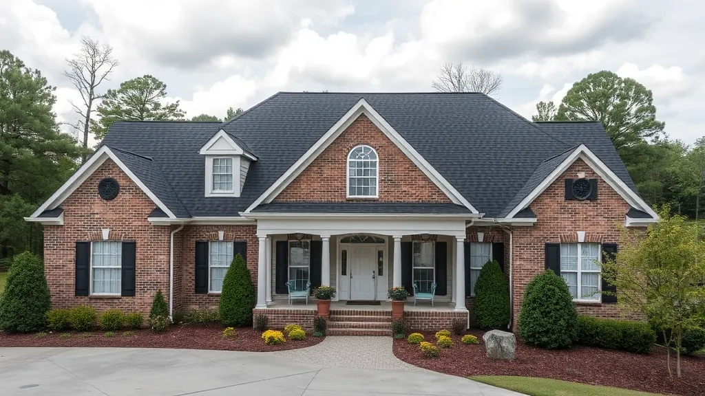 Roofing contractor working on a residential home in Hoover, AL.