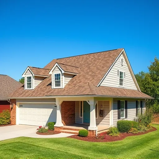 Newly installed shingle roof on a suburban house in Warrior AL, highlighting quality craftsmanship and vibrant landscaping.