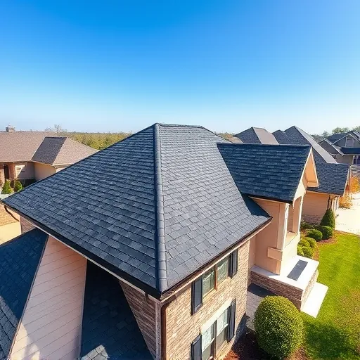 Completed roofing project in Forestdale AL showcases sleek dark shingles, vibrant metal flashing, and a pristine suburban setting.