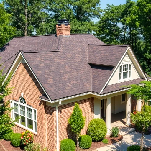 Completed roofing project in Lake Purdy AL featuring a new asphalt shingle roof in deep charcoal and brown tones.