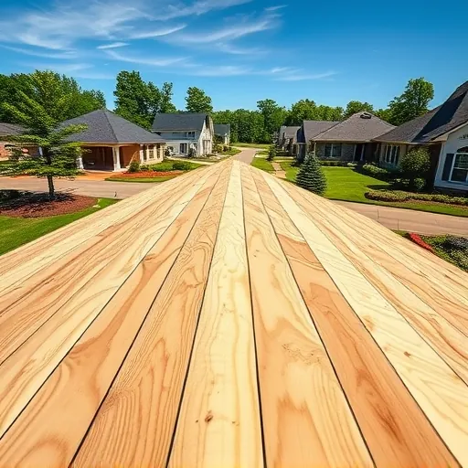 Newly completed roof decking replacement on a home in Trussville Alabama showing precise plywood installation, clean lines, and craftsmanship