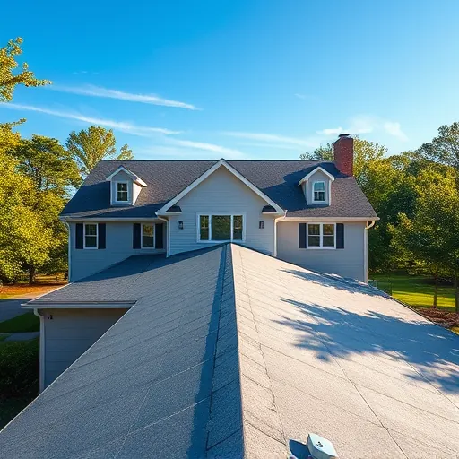 Finished roof waterproofing on modern home in Trussville AL with seamless durable layers, lush surroundings, and clear sky