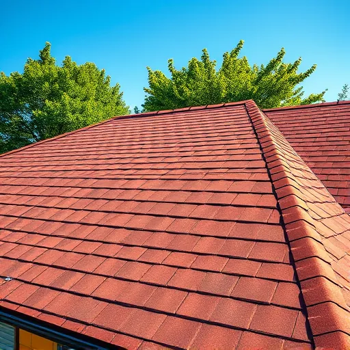 Completed roofing project in Pleasant Grove AL with high-quality shingles under a clear blue sky and green trees.