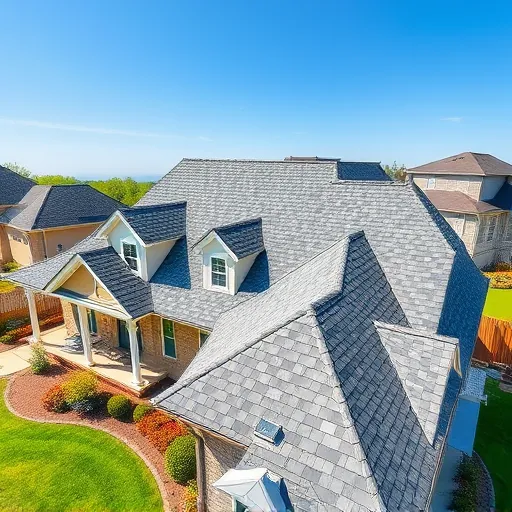 Completed roofing project in Birmingham AL featuring durable gray asphalt shingles and a well-kept yard in a charming neighborhood.