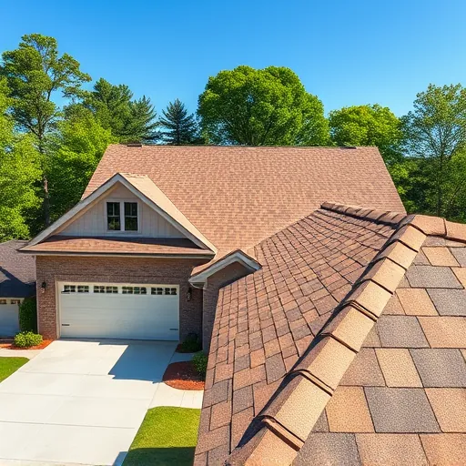 New residential shingle roof installation in Springville AL with detailed craftsmanship, earthy tones, and lush surroundings